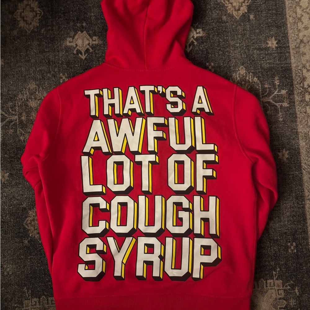 That’s a awful lot of cough syrup hoodie cartoon font version